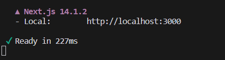 Next.js server output