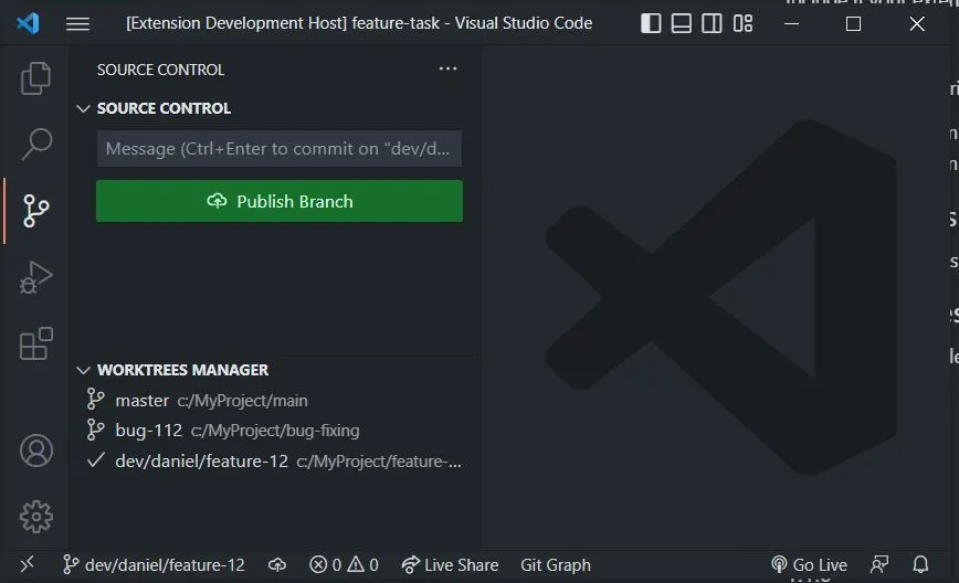 Git Worktree Menu